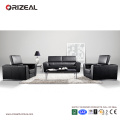 Orizeal Grand Canapé pliant en cuir noir confortable (OZ-OSF005)